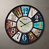 H24 "Retro Style Metall-Wanduhr