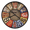H31 "Country Style Number Metall-Wanduhr