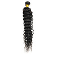 H6004AZ 16 "1Pcs Natural Black Brazilian Virgin Tiefe Welle Haar spinnt