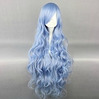 halloween kostüme cosplay kostüm perücke synthetische perücke cosplay perücke wellig wellig perücke blau synthetisches haar 34 zoll frauen blau Lightinthebox