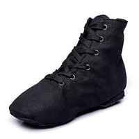 Herren Balletschuhe Jazztanzschuhe Tanz-Turnschuh Schuhe für modern Dance Leistung Praxis Flach,  Ballerina Sneaker Flacher Absatz Weiß Schwarz Rot Schnürsenkel Lightinthebox