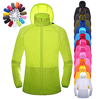 Herren Damen Regenjacke Wandern der Hautjacke Windjacke für Wanderer Sommer Draussen Volltonfarbe Packbar UV-Sonnenschutz Rasche Trocknung Leicht Oberbekleidung Jacke Oberteile Jagd Angeln Klettern Lightinthebox