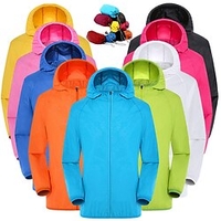 Herren Damen Regenjacke Windbreaker UPF 50 UV Sonnenschutz Reißverschluss Kapuzenpullover Langarm Angeln Laufen Wanderjacke Sommer Outdoor Packbar Schnelltrocknend Oberbekleidung Jacke Top Klettern Lightinthebox