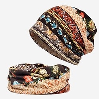 Herren Damen Vintage floral Beanie leichte atmungsaktive Schädelmütze lässig dünne Beanie Baggy Hut für den täglichen Gebrauch lässiger Hip-Hop weicher Lauf Erwachsene Zwergmützen Chemomütze Lightinthebox