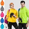 Herren Damen Wasserdichte Wanderjacke Windjacke für Wanderer Sommer Draussen Volltonfarbe Packbar Leicht Atmungsaktiv Kapuzenshirt Oberteile Angeln Klettern Laufen Gelb Fuchsie Rosa Hellgrau Lightinthebox