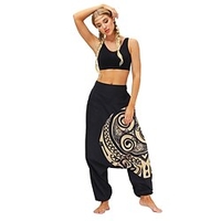 Herren Damen Yoga-Hose Seitentaschen Haremshosen Pumphose Unten Atmungsaktiv Rasche Trocknung Schwarz Yoga Fitness Fitnesstraining Sommer Sport Sportkleidung / Alltag / Athlässigkeit Lightinthebox