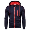 Herren Zip Up Hoodie Sweatshirt Volltonfarbe Vordertasche Alltag nicht druckbar Grundlegend Kapuzenpullover Sweatshirts Schwarz Rote Marineblau Lightinthebox