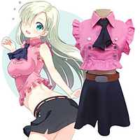 Inspiriert von Die sieben Todsünden Elizabeth Anime Cosplay Kostüme Japanisch Cosplay Kostüme Top Rock Gürtel Für Damen / Fliege Lightinthebox