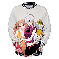Inspiriert von Die sieben Todsünden Meliod Anime Zeichentrick Polyester Anime 3D Harajuku Grafik Mantel Für Herren / Damen / Paar Lightinthebox