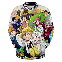 Inspiriert von Die sieben Todsünden Meliod Anime Zeichentrick Polyester Anime 3D Harajuku Grafik Mantel Für Herren / Damen / Paar Lightinthebox