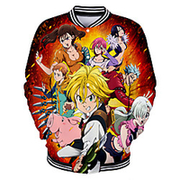 Inspiriert von Die sieben Todsünden Meliod Anime Zeichentrick Polyester Anime 3D Harajuku Grafik Mantel Für Herren / Damen / Paar Lightinthebox