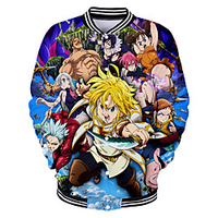 Inspiriert von Die sieben Todsünden Meliod Anime Zeichentrick Polyester Anime 3D Harajuku Grafik Mantel Für Herren / Damen / Paar Lightinthebox