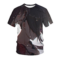 Inspiriert von Dororo Cosplay Anime Zeichentrick 100% Polyester 3D Harajuku Grafik Kawaii T-shirt Für Damen / Herren Lightinthebox