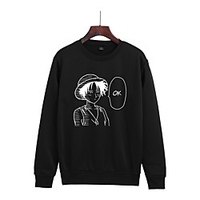 Inspiriert von Ein Stück Affe D. Ruffy Cosplay Kostüm Kapuzenshirt Polyester / Baumwollmischung Grafik Print Kapuzenshirt Für Damen / Herren Lightinthebox
