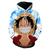 Inspiriert von Ein Stück Affe D. Ruffy Cosplay Kostüm Kapuzenshirt Terylen Grafik Print Harajuku Grafik Kapuzenshirt Für Damen / Herren Lightinthebox
