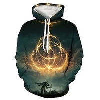 Inspiriert von Eldenring Hero Kapuzenshirt Zeichentrick 100% Polyester Anime Harajuku Grafik Kawaii Kapuzenshirt Für Herren / Damen / Paar Lightinthebox