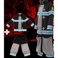Inspiriert von Feuerkraft Shinra Kusakabe Anime Cosplay Kostüme Japanisch Cosplay-Anzüge Langarm Mantel Hosen Taillengürtel Für Herren Lightinthebox