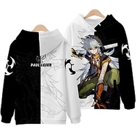 Inspiriert von Genshin-Einschlag Cosplay Anime Zeichentrick 100% Polyester 3D Harajuku Grafik Kawaii Kapuzenshirt Für Herren / Damen Lightinthebox