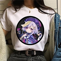 Inspiriert von Genshin-Einschlag Cosplay Anime Zeichentrick Polyester / Baumwollmischung Druck Harajuku Grafik Kawaii T-shirt Für Damen / Herren Lightinthebox