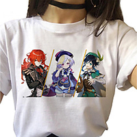 Inspiriert von Genshin-Einschlag Cosplay Anime Zeichentrick Polyester / Baumwollmischung Druck Harajuku Grafik Kawaii T-shirt Für Damen / Herren Lightinthebox