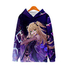 Inspiriert von Genshin-Einschlag Cosplay Fischl Anime Zeichentrick 100% Polyester 3D Harajuku Grafik Kawaii Kapuzenshirt Für Damen / Herren Lightinthebox