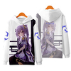 Inspiriert von Genshin-Einschlag Cosplay Keqing Anime Zeichentrick 100% Polyester 3D Harajuku Grafik Kawaii Kapuzenshirt Für Herren / Damen Lightinthebox