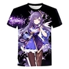 Inspiriert von Genshin-Einschlag Cosplay Keqing Anime Zeichentrick 100% Polyester Bedruckt 3D Harajuku Grafik T-shirt Für Herren / Damen Lightinthebox