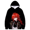 Inspiriert von Genshin-Einschlag Diluc Anime Zeichentrick Polyester Anime 3D Harajuku Grafik Kapuzenshirt Für Herren / Damen / Paar / 3D-Druck Lightinthebox