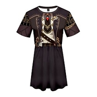 Inspiriert von Genshin-Einschlag hutao Venti Kleid Zeichentrick 100% Polyester Anime Harajuku Grafik Kawaii Kleid Für Damen Lightinthebox