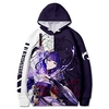 Inspiriert von Genshin-Einschlag Raiden Shogun Kapuzenshirt Anime 100% Polyester Anime 3D Harajuku Grafik Kapuzenshirt Für Herren / Damen / Paar Lightinthebox