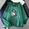 inspiriert von Genshin Impact Xiao Anime Cartoon Polyster Print Harajuku Grafik Kawaii Hoodie für Unisex Lightinthebox
