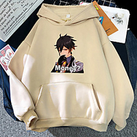 inspiriert von Genshin Impact Zhong Li Anime Cartoon Polyster Print Harajuku Grafik Kawaii Hoodie Unisex Lightinthebox