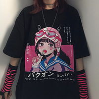 Inspiriert von gotisch Cosplay Cosplay Kostüm T-Shirt-Ärmel Polyester / Baumwollmischung Druck Harajuku Grafik Kawaii T-shirt Für Damen / Herren Lightinthebox