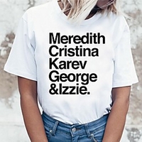 Inspiriert von Graue Anatomie Cosplay Anime Zeichentrick Polyester / Baumwollmischung Druck Harajuku Grafik Kawaii T-shirt Für Damen / Herren Lightinthebox