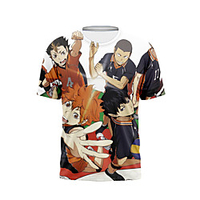 Inspiriert von Haikyuu Cosplay Anime Zeichentrick 100% Polyester Bedruckt 3D Harajuku Grafik T-shirt Für Herren / Damen Lightinthebox