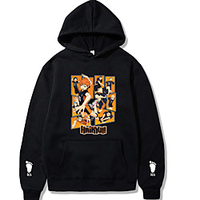 Inspiriert von Haikyuu Cosplay Anime Zeichentrick Polyester Bedruckt Harajuku Grafik Kawaii Kapuzenshirt Für Herren / Damen Lightinthebox