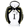 Inspiriert von Haikyuu Cosplay Cosplay Kostüm Kapuzenshirt Terylen Einfarbig Print Harajuku Grafik Kapuzenshirt Für Damen / Herren Lightinthebox