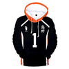 Inspiriert von Haikyuu Cosplay Cosplay Kostüm Kapuzenshirt Terylen Einfarbig Print Harajuku Grafik Kapuzenshirt Für Damen / Herren Lightinthebox