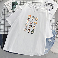Inspiriert von Haikyuu Cosplay Cosplay Kostüm T-Shirt-Ärmel Polyester / Baumwollmischung Druck Harajuku Grafik Kawaii T-shirt Für Damen / Herren Lightinthebox
