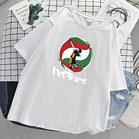 Inspiriert von Haikyuu Cosplay Cosplay Kostüm T-Shirt-Ärmel Polyester / Baumwollmischung Druck T-shirt Für Damen / Herren Lightinthebox