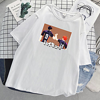 Inspiriert von Haikyuu Cosplay Cosplay Kostüm T-Shirt-Ärmel Polyester / Baumwollmischung Druck T-shirt Für Damen / Herren Lightinthebox