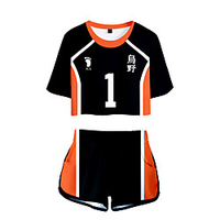 Inspiriert von Haikyuu Karasuno hoch Cosplay Kostüm Austattungen Terylen Buchstabe Nummer Harajuku Grafik Kawaii oben Für Damen / Herren / Unterhose / Unterhose Lightinthebox