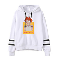 Inspiriert von Haikyuu Karasuno hoch Cosplay Kostüm Kapuzenshirt Polyester / Baumwollmischung Grafik Print Harajuku Grafik Kapuzenshirt Für Damen / Herren Lightinthebox