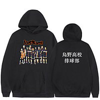 Inspiriert von Haikyuu Karasuno hoch Kapuzenshirt Anime Polyester / Baumwollmischung Grafik-Drucke Print Harajuku Grafik Kapuzenshirt Für Damen / Herren Lightinthebox