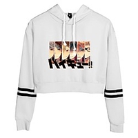 Inspiriert von Haikyuu Shoyo Hinata Crop Top Hoodie Anime Polyester Bedruckt Harajuku Grafik Kawaii Bauchfreies Top Für Herren / Damen Lightinthebox