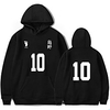 Inspiriert von Haikyuu Shoyo Hinata Kapuzenshirt Anime Polyester / Baumwollmischung Buchstabe Nummer Print Harajuku Grafik Kapuzenshirt Für Damen / Herren Lightinthebox
