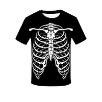 inspiriert von Halloween Totenkopf Anime Cartoon Print Harajuku Grafik Kawaii T-Shirt für Damen Herren Unisex Paare Lightinthebox