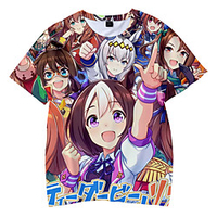 Inspiriert von Hübsches Derby Cosplay Cosplay Kostüm T-Shirt-Ärmel Terylen 3D Print Harajuku Grafik T-shirt Für Damen / Herren Lightinthebox
