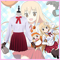 Inspiriert von Himouto Schulmädchen Umaru Doma Anime Cosplay Kostüme Japanisch Cosplay-Anzüge Schuluniformen Volltonfarbe Langarm Krawatte Hemd Rock Für Herren Damen Lightinthebox