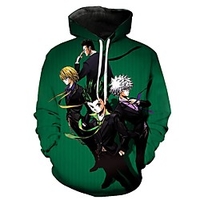 Inspiriert von Hunter X Hunter Cosplay Anime Zeichentrick 100% Polyester 3D Harajuku Grafik Kawaii Kapuzenshirt Für Damen / Herren Lightinthebox